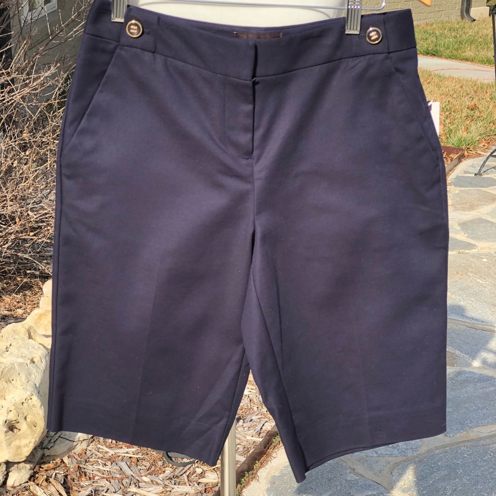 NWT DANA Buchman navy blue shorts sz 6